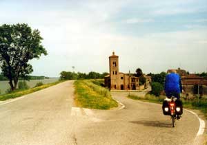 Small villages and old churches protected by the dike